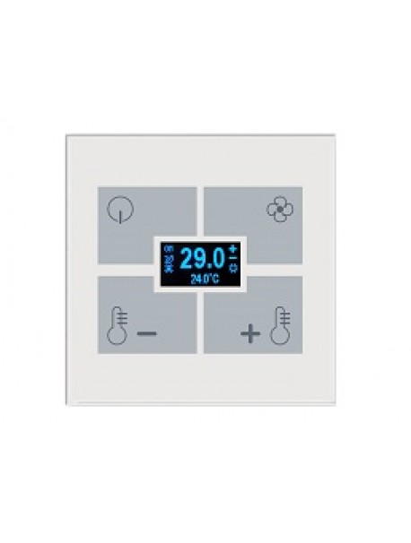 KNX White Thermostat and Humidistat for 502 box BX-F-QWTU