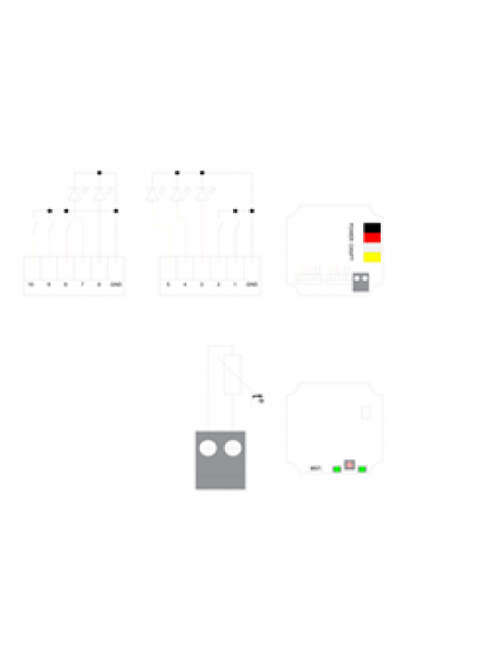 CANx 10 x Push-button inputs / 1 x PT1000 sensor input / Thermostat CAN-UIO10