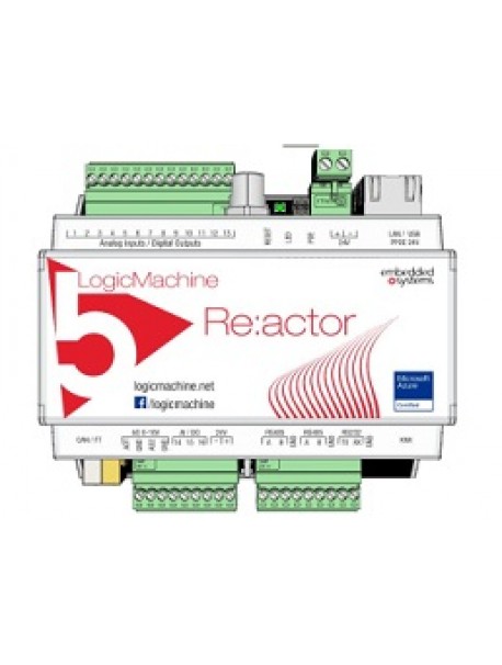 LM5Cp2-RIO3LTE Logic machine 18 I/O, KNX/IP, 1 RS485, 1RS485/232, 2 uscite analogiche, 1 WIRE e con modulo LTE