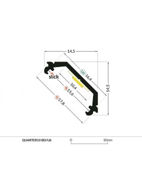 QUARTER10 Profile Anodized 2 Meters (D3020020)